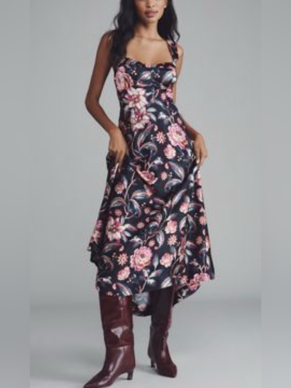 NWT Women’s MAEVE Slip Midi Spring Tea Party Floral Wedding Guest Party Dress S.